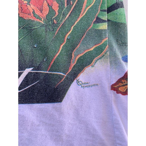 Vintage 90s Caribbean Soul Day to Night All over print T-shirt Size XL - Picture 5 of 9